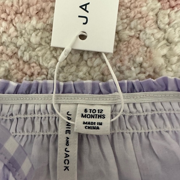 BABY GINGHAM RUFFLE ROMPER NWT - Picture 3 of 3